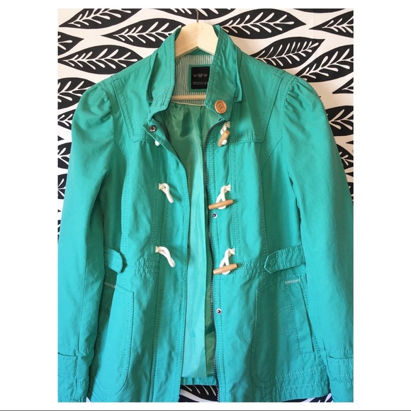 Aqua Toggle Fastener Jacket by Yessica - Picture 8 of 8